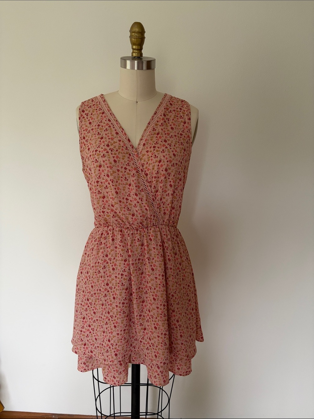 Sienna Sky Floral Pink Wrap-Front Sundress